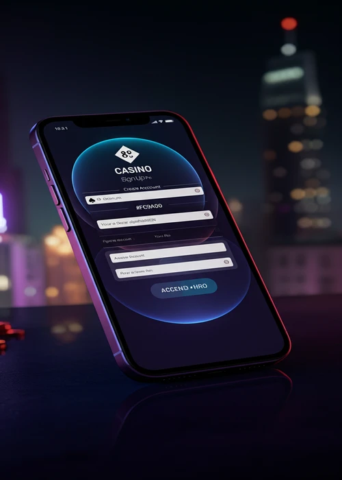 Schermata intuitiva del modulo di registrazione di Vegasino Casino, che illustra i semplici passaggi per creare un nuovo account.